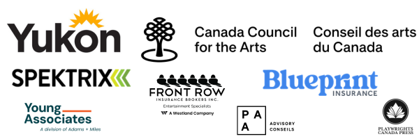 Partner logos including the Government of Yukon and Canada Council for the Arts.